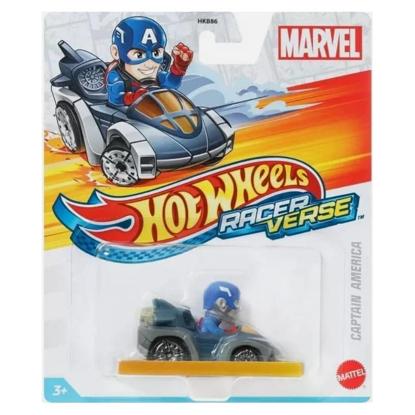 Hot Wheels RacerVerse Coche Capitán América 1:64 Metal