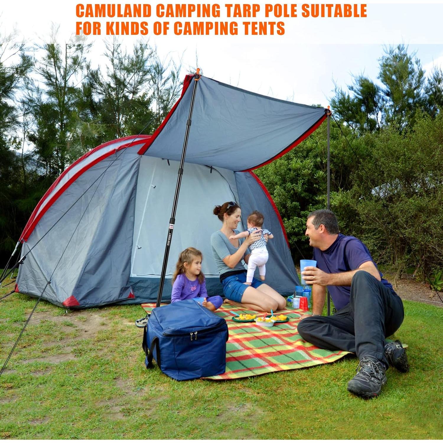 Postes de Lona Telescópicos CAMULAND 87.6-279.4 cm para Camping