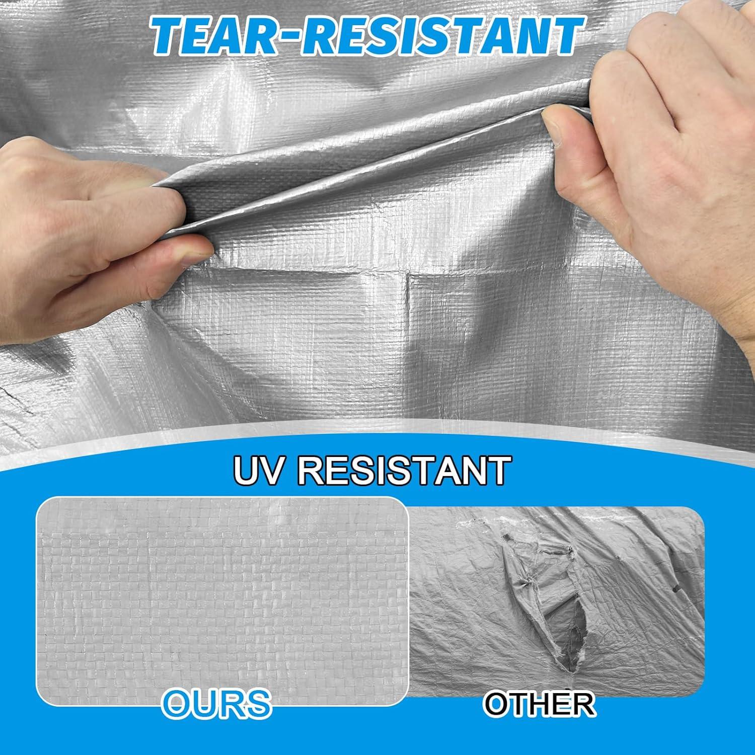 Toldo Resistente al Agua CSCRI 20x20 Pies (6.1x6.1 m) Plata/Negro