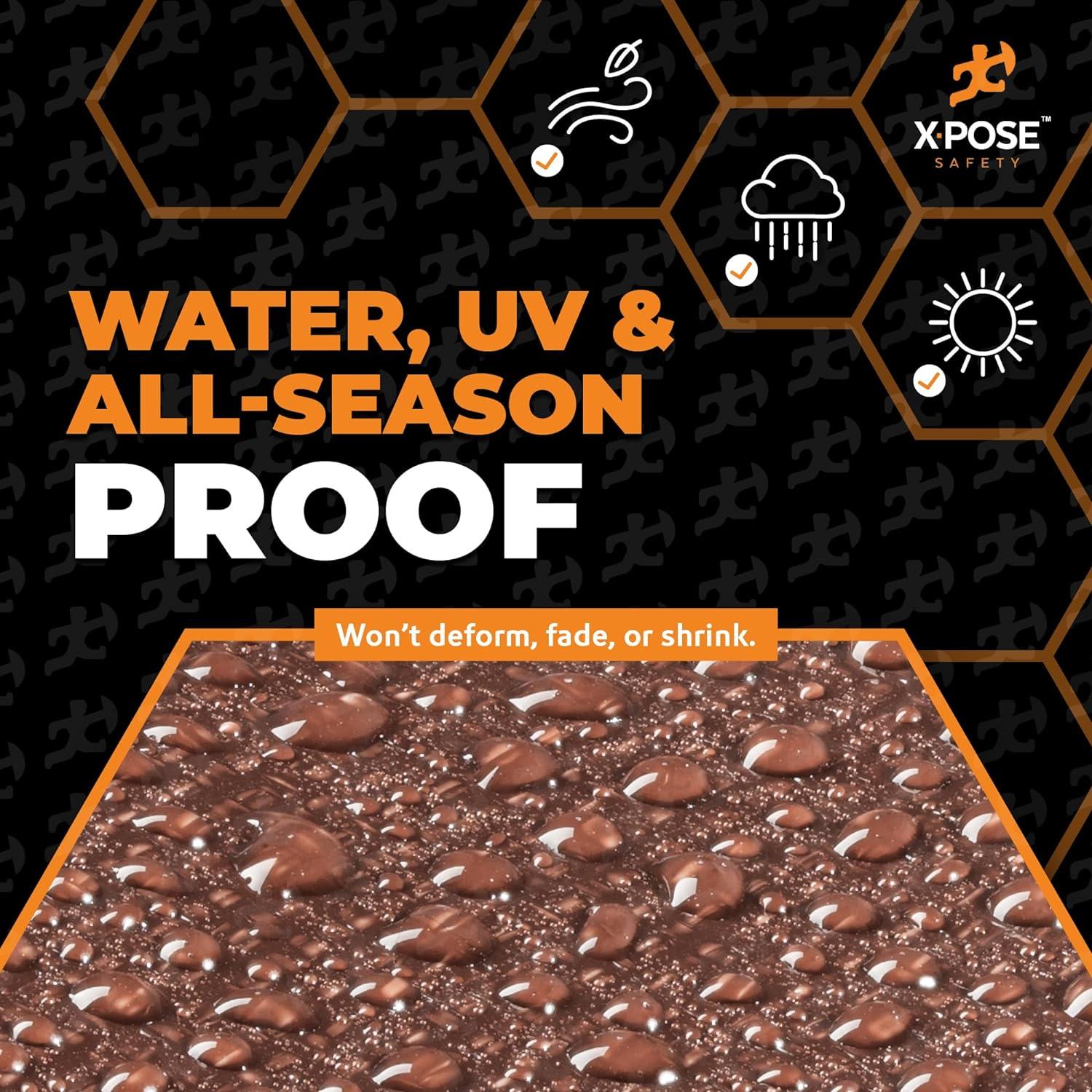 Toldo de Seguridad Xpose 3m x 6m Marrón/Blanco Impermeable