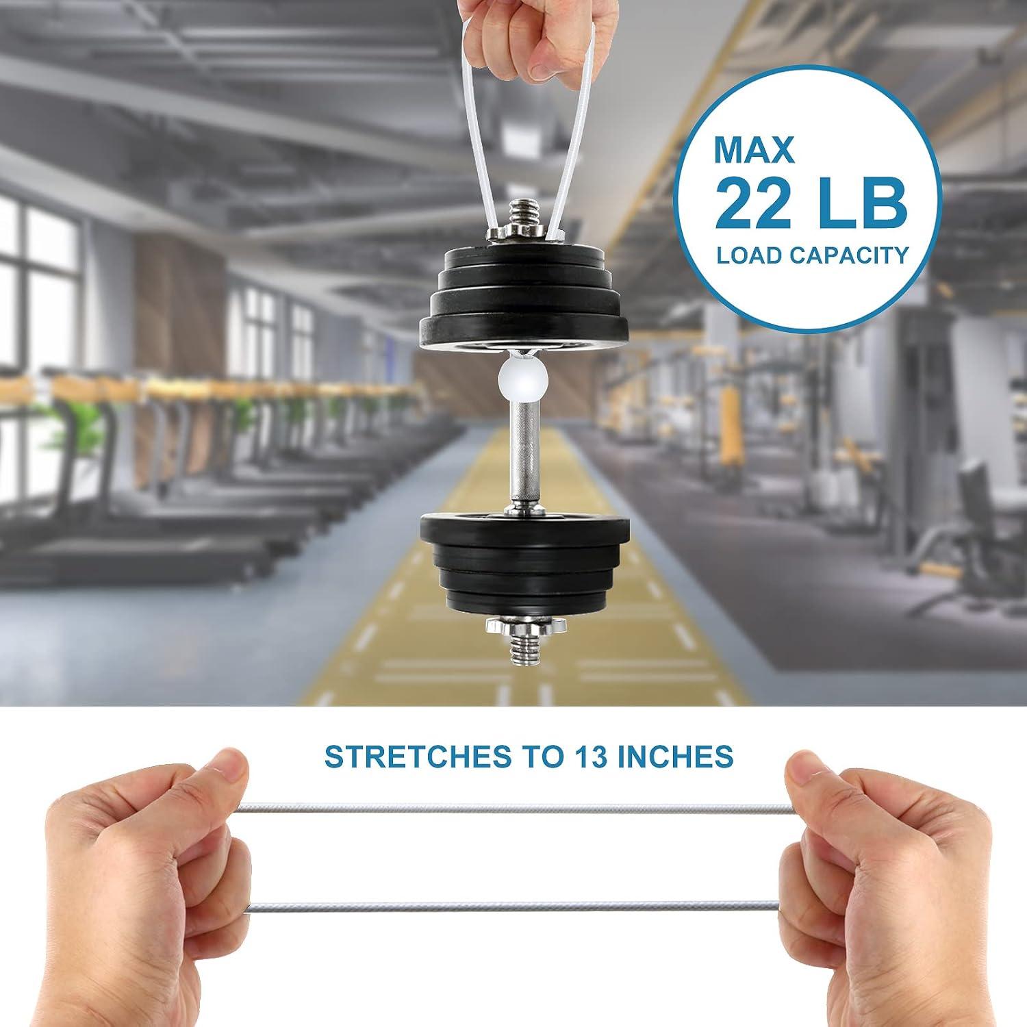 100 Bolas Bungee 15 cm Kinzomor Lona Blanca Resistente UV