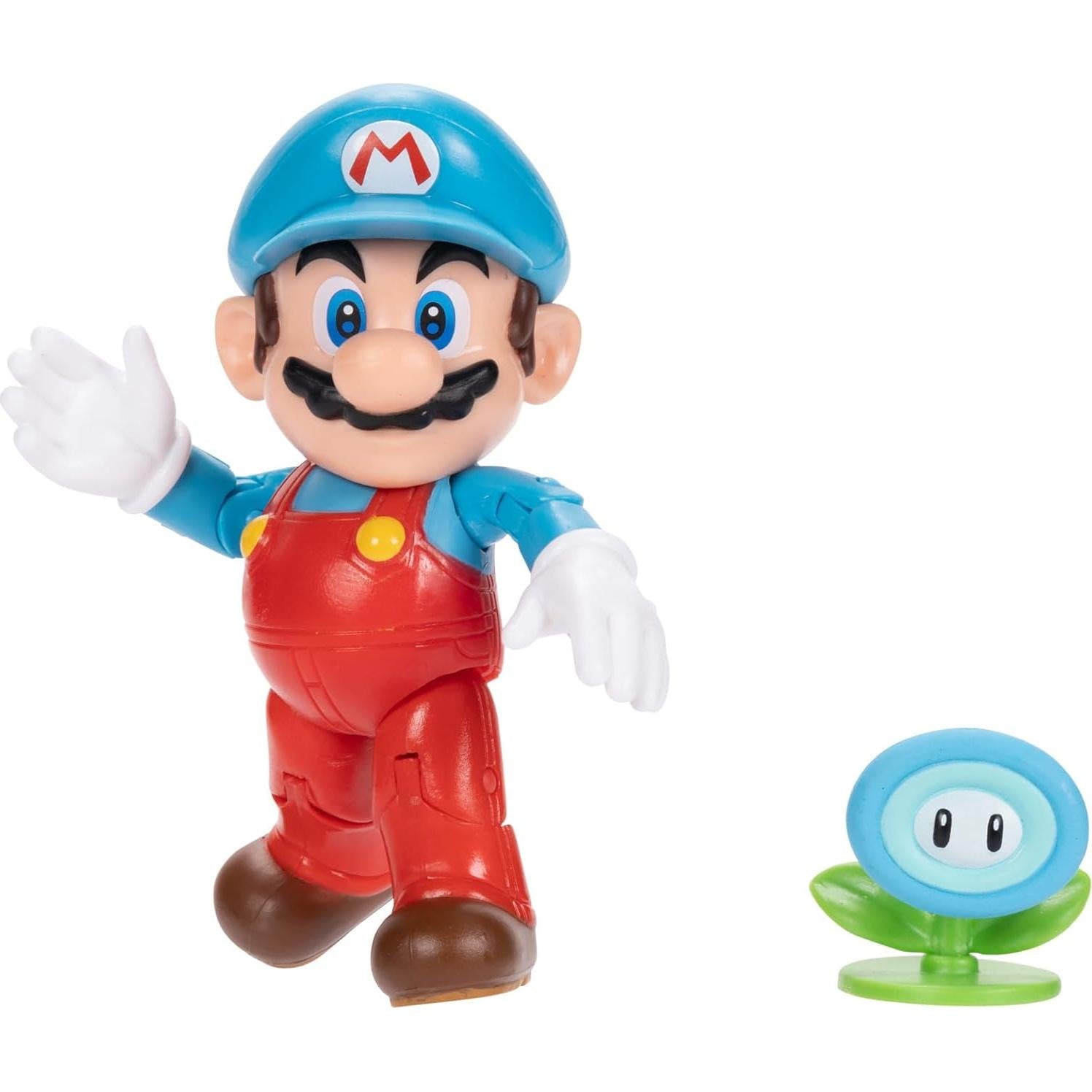 Figura Mario Hielo 10 cm Jakks Pacific con Flor de Hielo