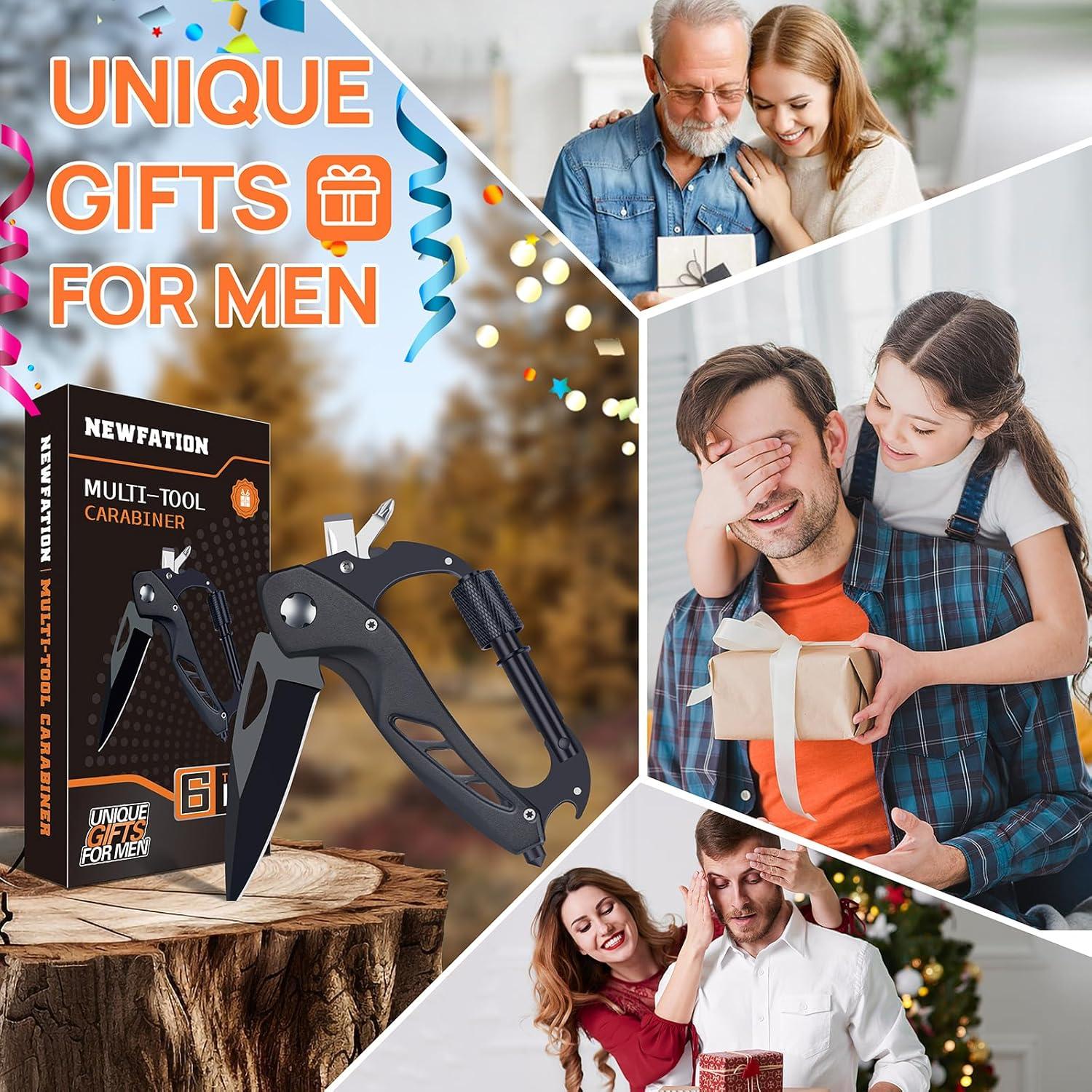 Multiherramienta 6-en-1 NewFation con Mosquetón y Cuchillo Plegable