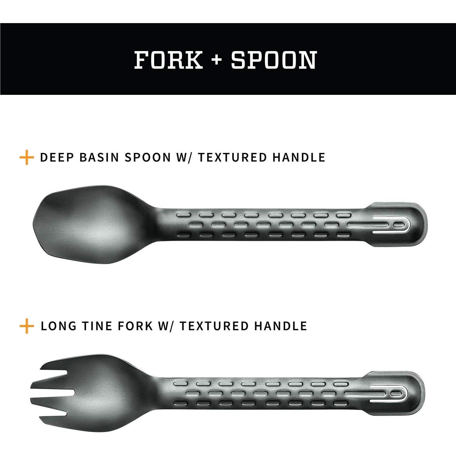 Juego de Utensilios de Camping Gerber ComplEAT - 4 Piezas, Negro