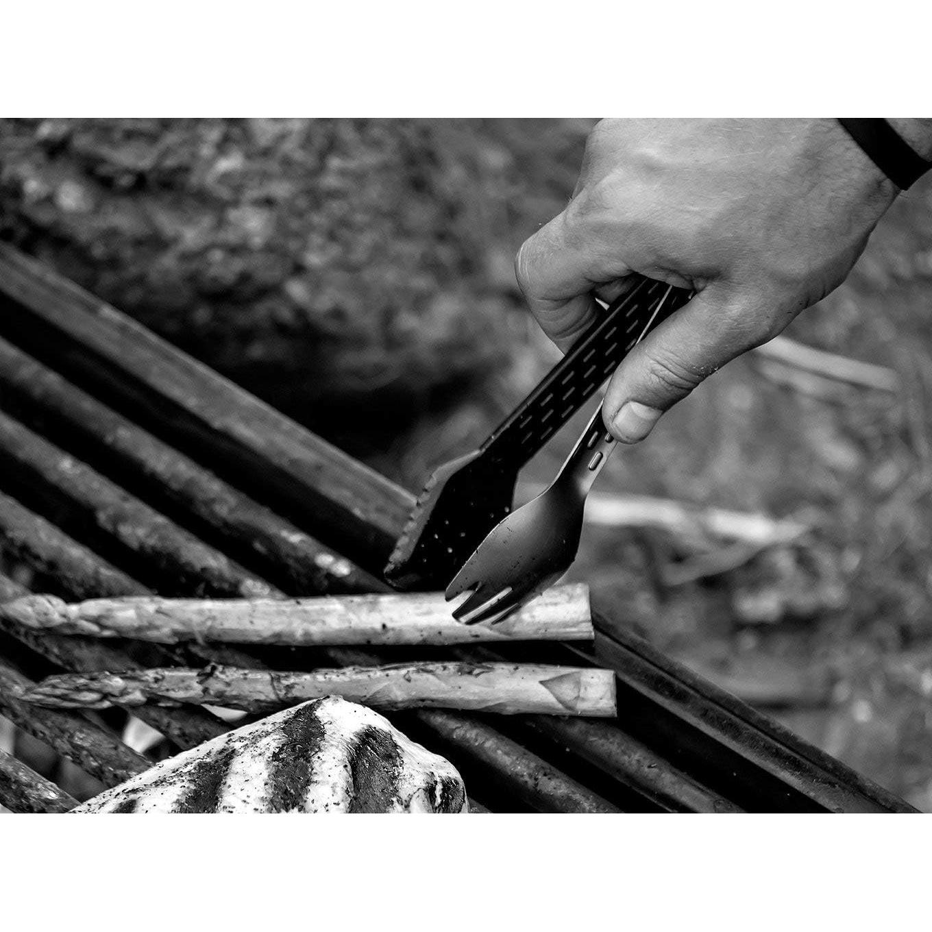 Juego de Utensilios de Camping Gerber ComplEAT - 4 Piezas, Negro