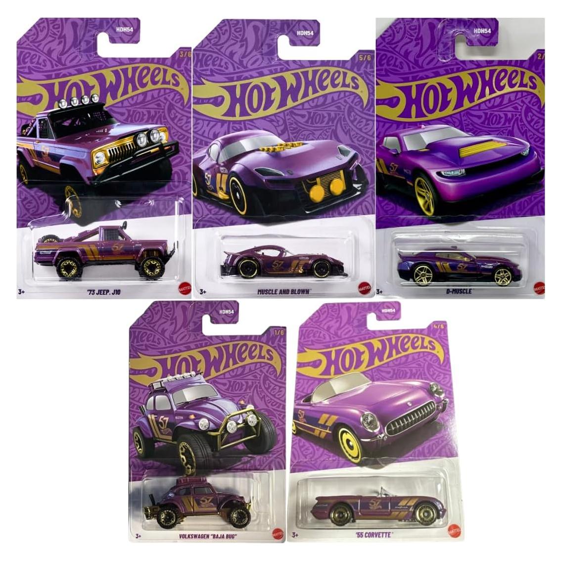 Hot Wheels Autos de Metal Colección 57 Aniversario Paquete 5