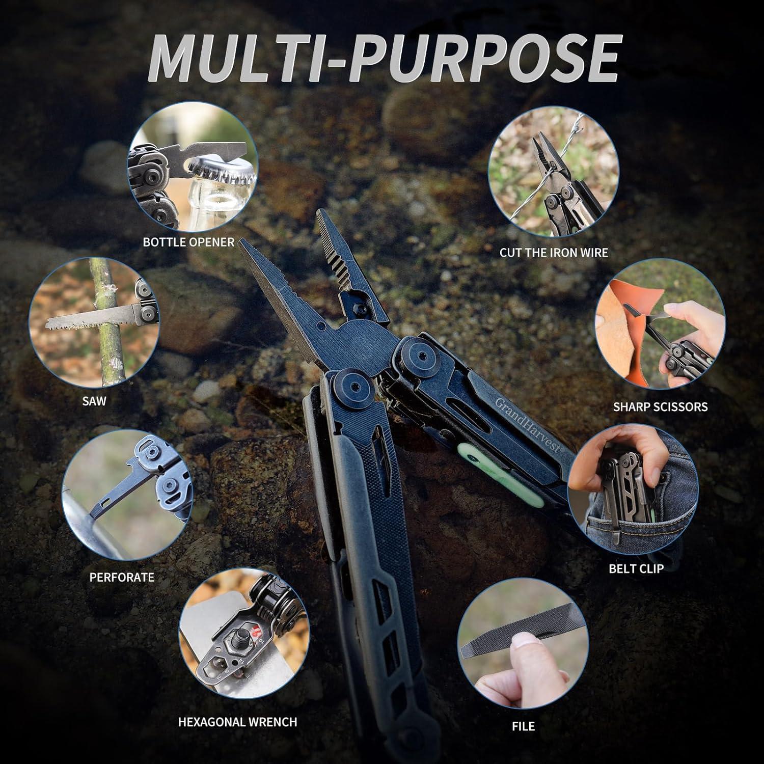 Multiherramienta 25-en-1 GrandHarvest Acero Inoxidable EDC