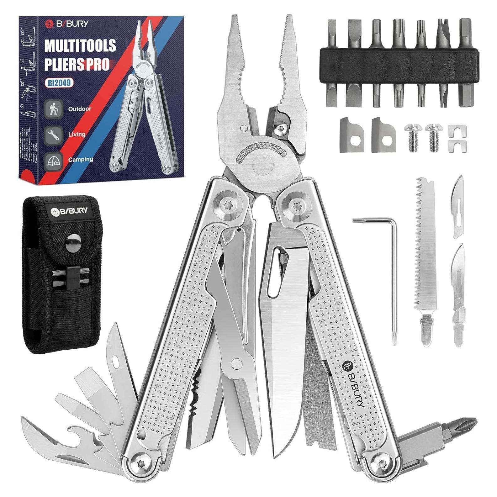 Multiherramienta Plegable BIBURY BI2049 11 en 1 Acero Inoxidable