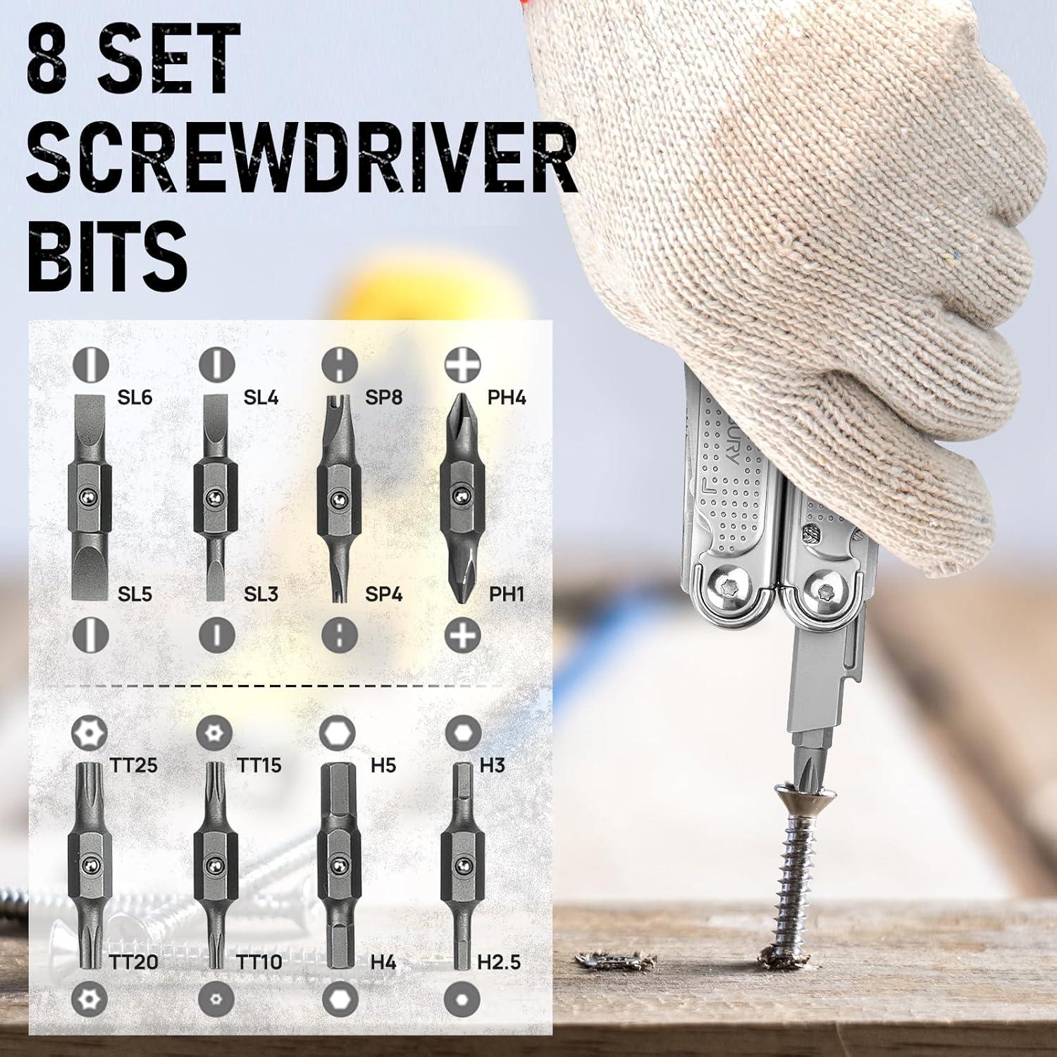 Multiherramienta Plegable BIBURY BI2049 11 en 1 Acero Inoxidable