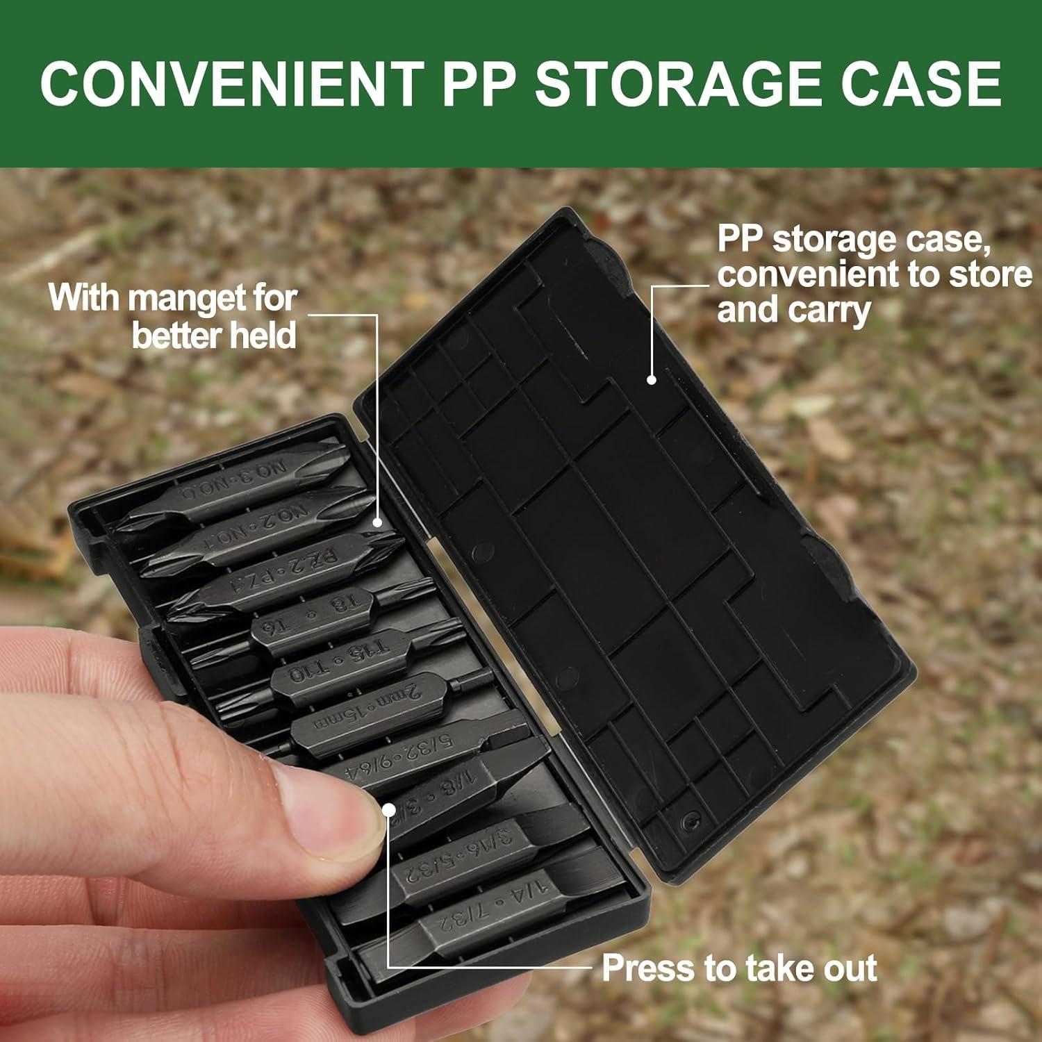 Kit de Puntas NexTool E1 - 10 Puntas Doble Extremo Acero S2