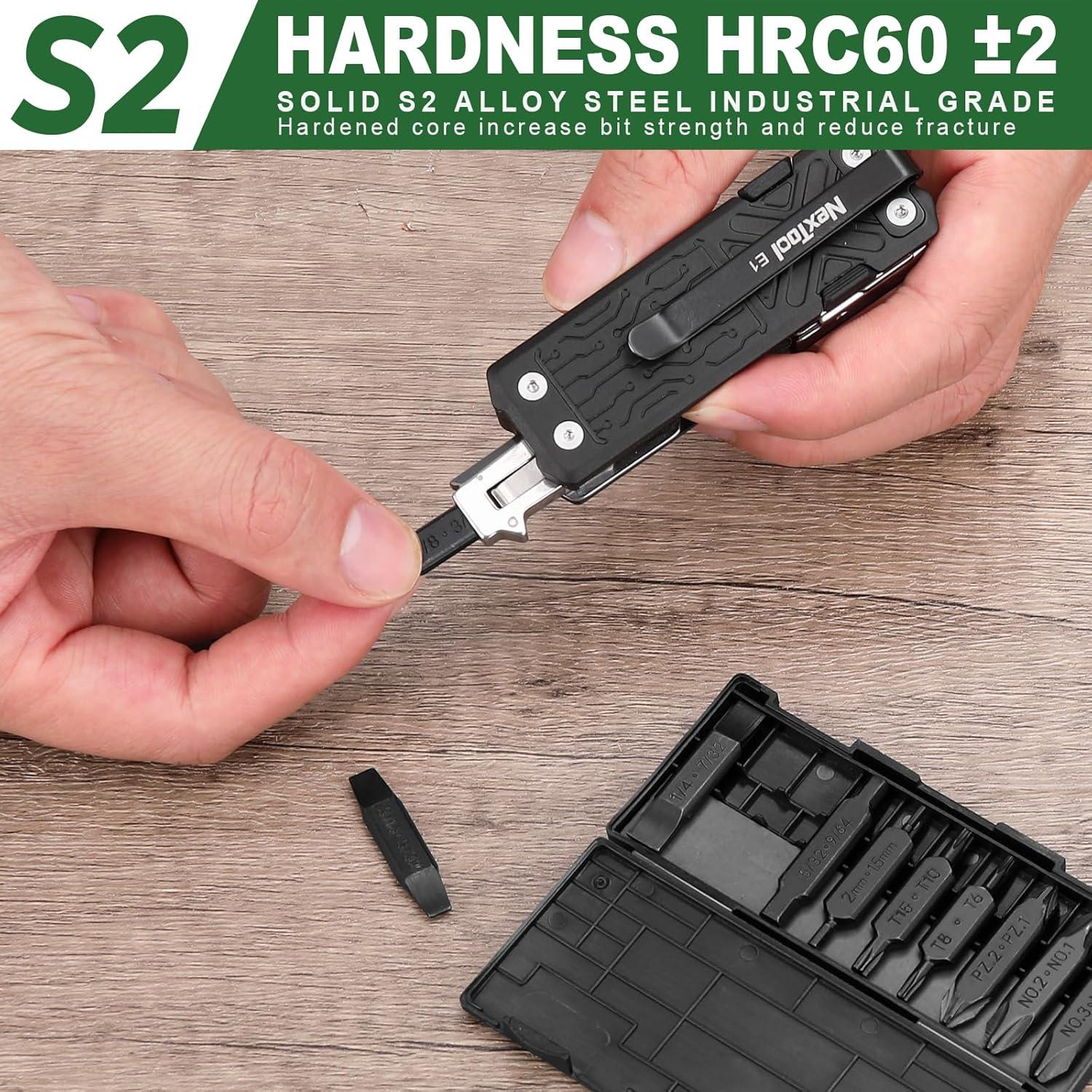 Kit de Puntas NexTool E1 - 10 Puntas Doble Extremo Acero S2