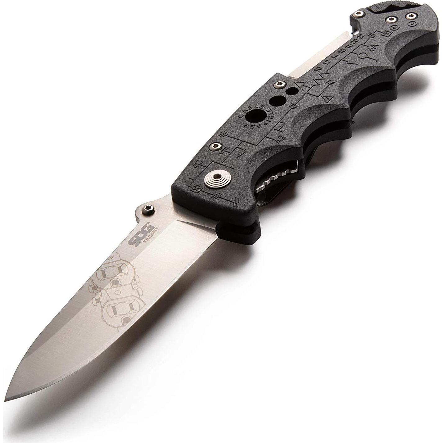 Cuchillo de bolsillo SOG Kilowatt con pelador de cables UTP