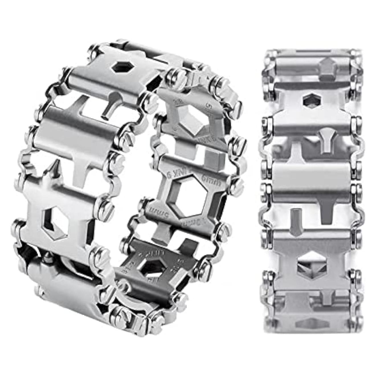Pulsera Multiherramienta 29 en 1 Ozzagar Acero Inoxidable Plata