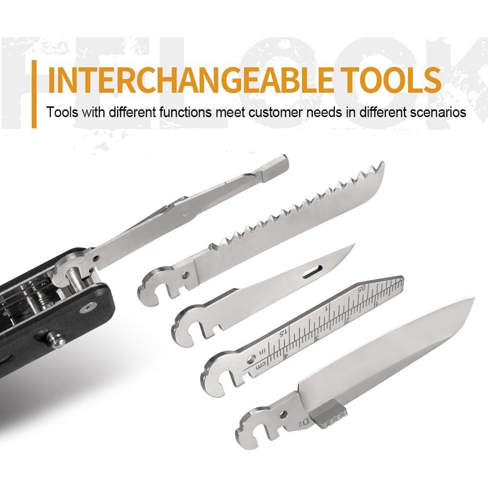 Mini Herramienta Multiuso ROXON S503G 9 en 1 con Cuchillo y Tijeras