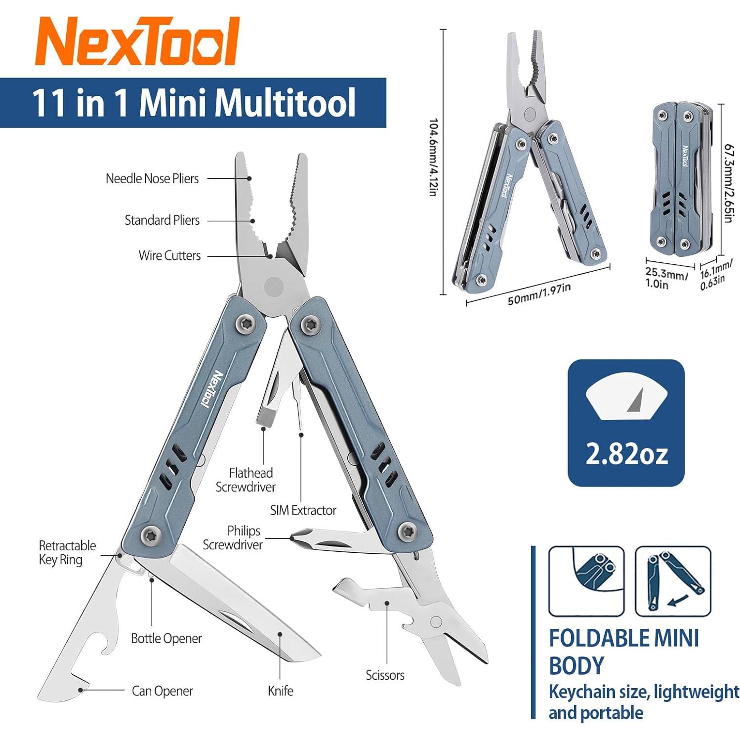 Multiherramienta de llavero NEXTOOL Mini Sailor S11 11 en 1