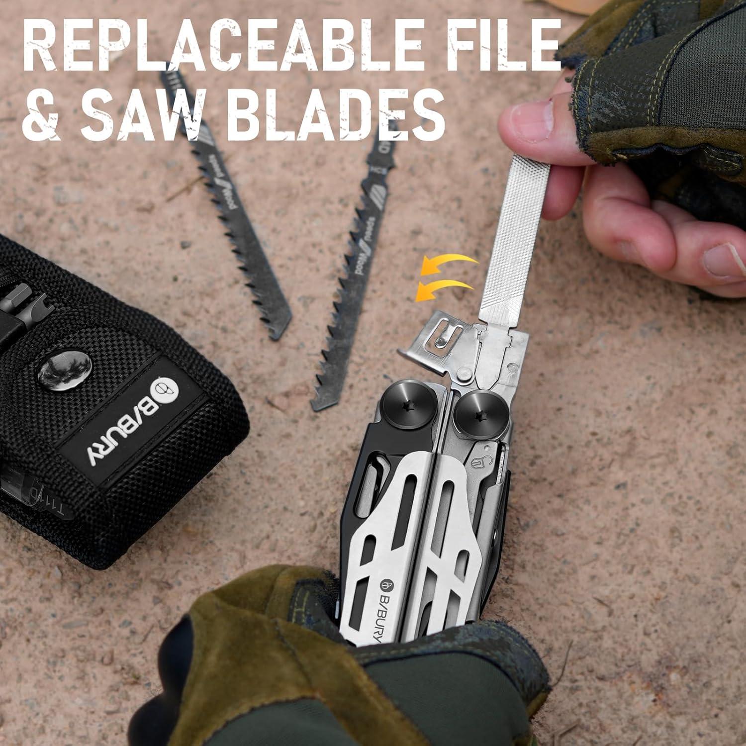 Multiherramienta Plegable BIBURY BI2045 con 31 Funciones