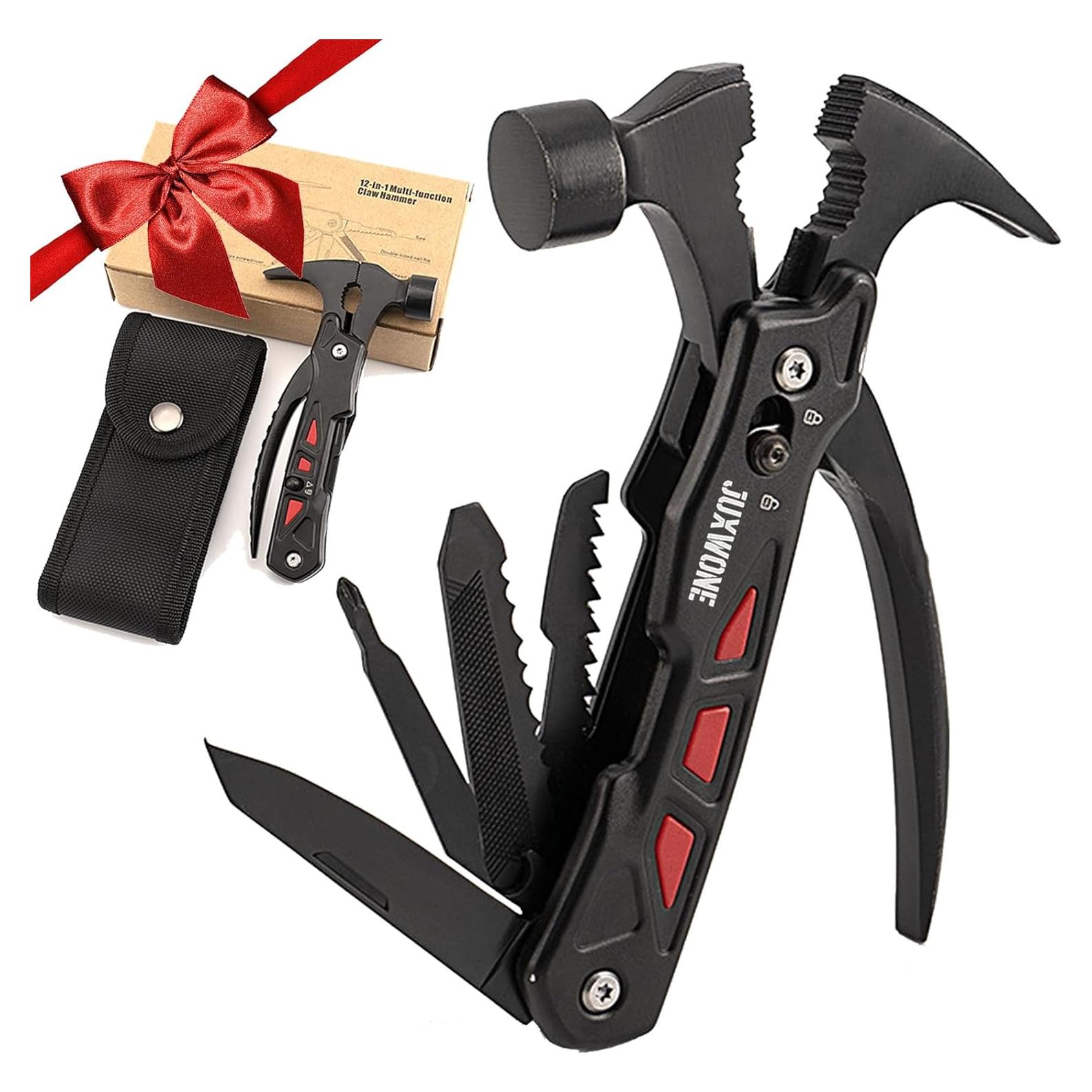 Multiherramienta JUXWONE 12 en 1 con Martillo y Cuchillo Plegable