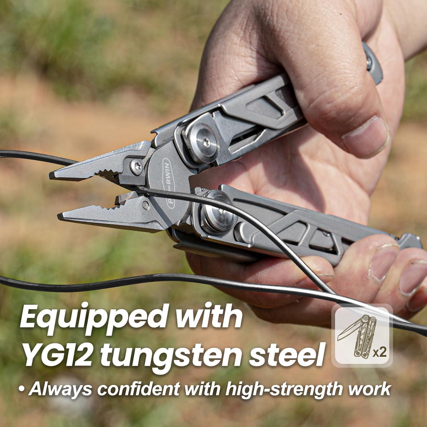 Multiherramienta PERWIN 17-en-1 Acero Inoxidable EDC Camping