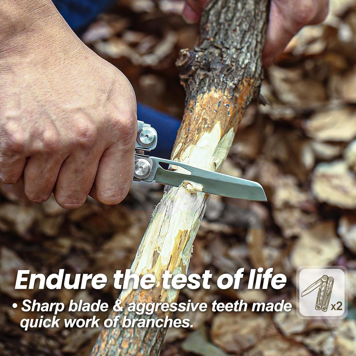 Multiherramienta PERWIN 17-en-1 Acero Inoxidable EDC Camping