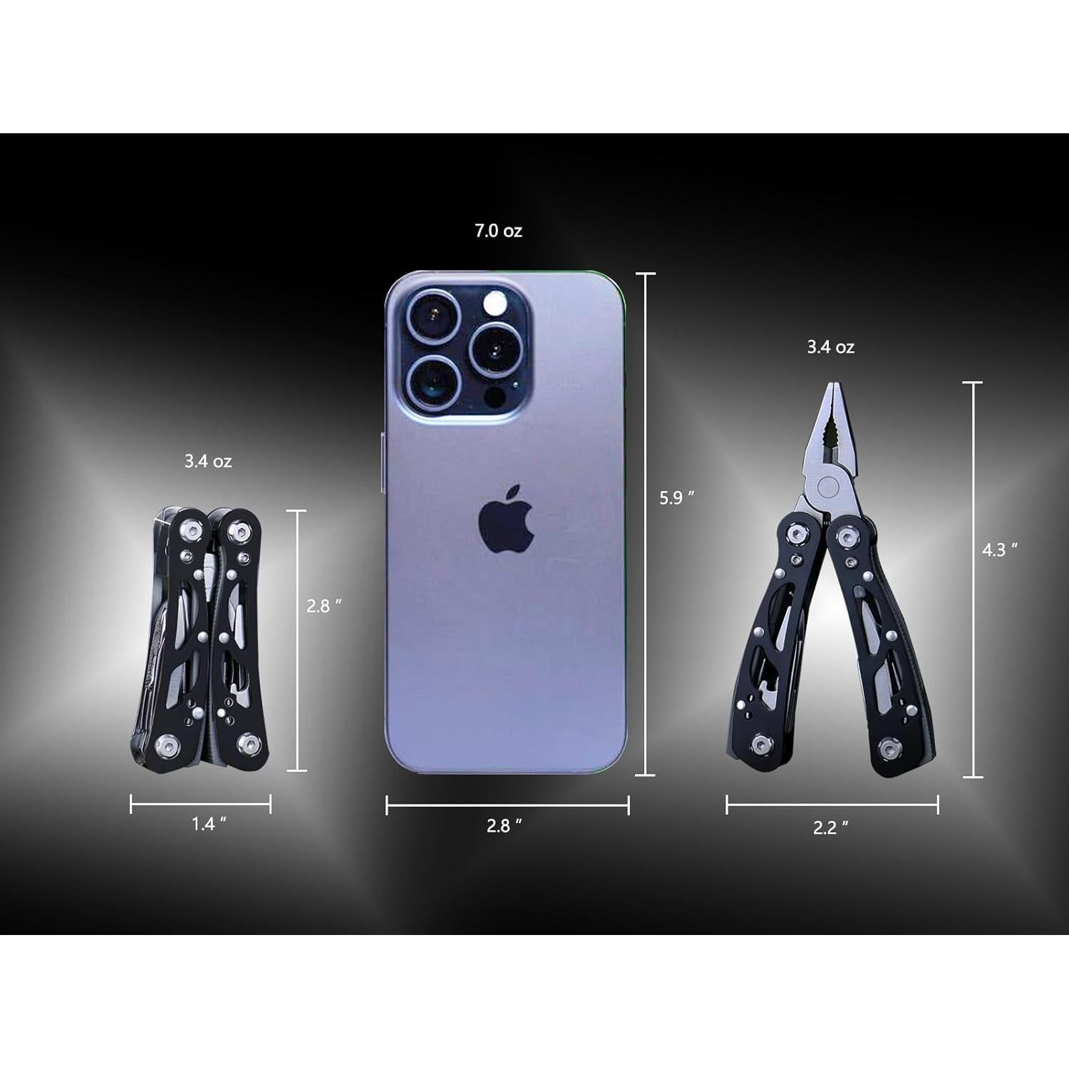 Multiherramienta 12 en 1 Cacylife, Portátil 96g, Ideal Camping