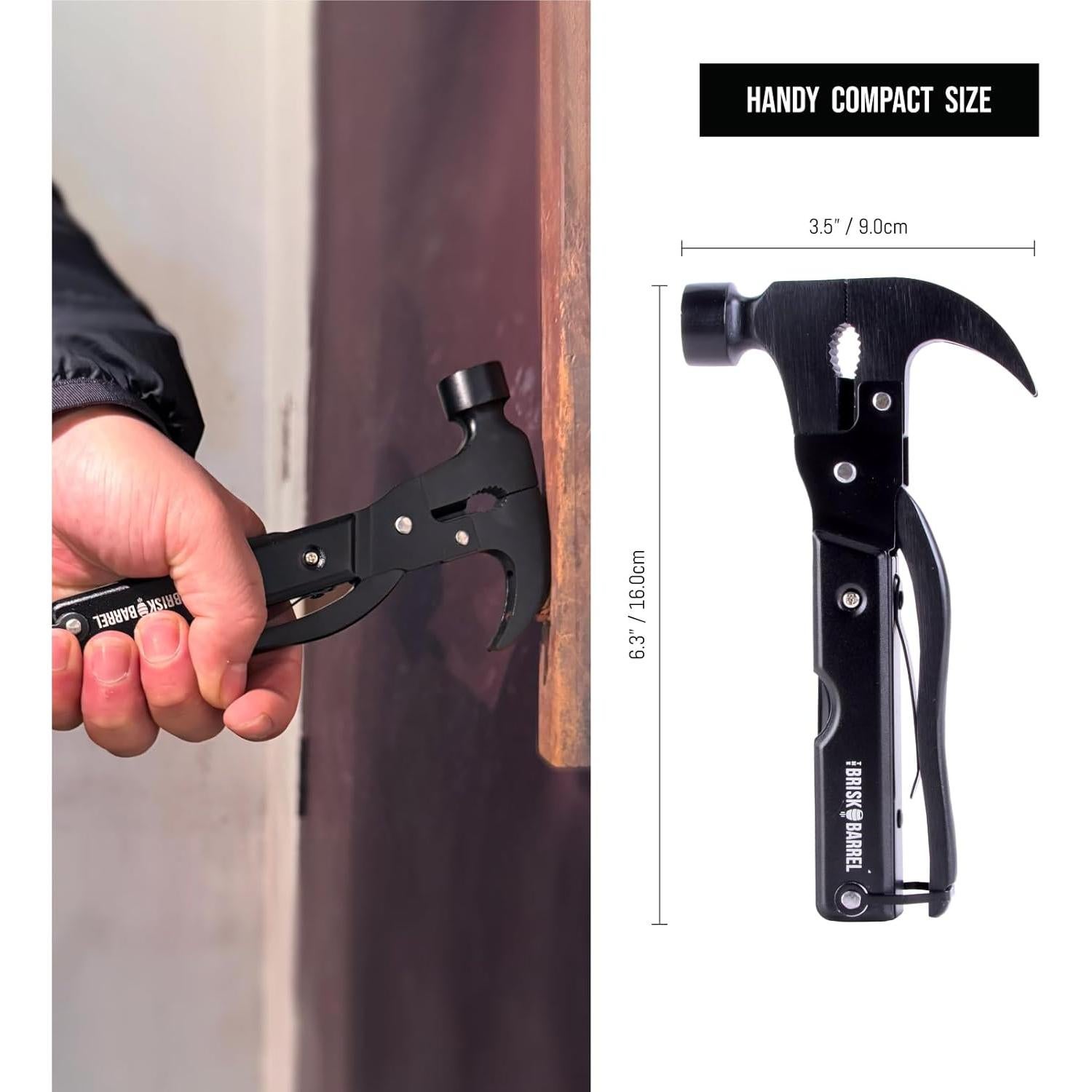 Martillo Multiherramienta 15 en 1 THE BRISK BARREL - Acero Inoxidable