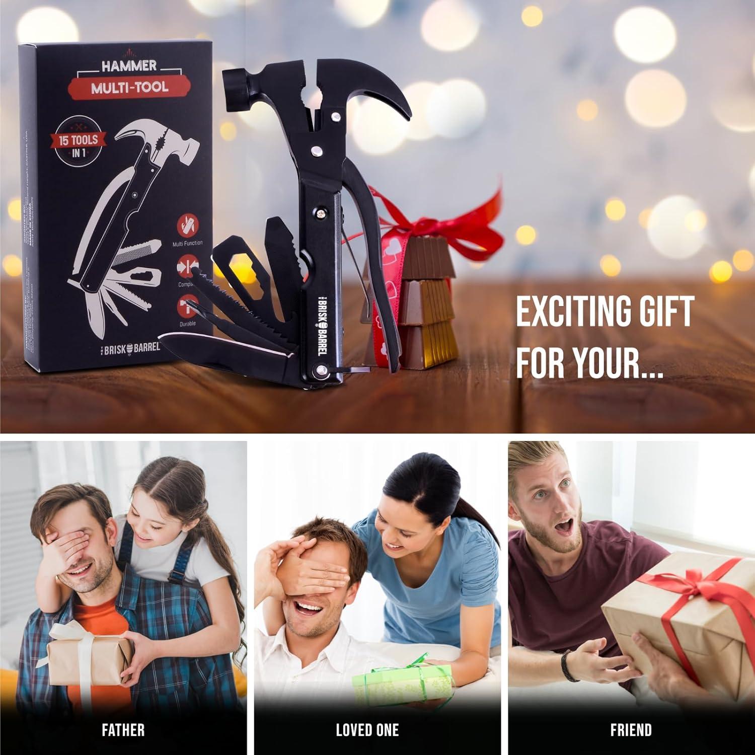 Martillo Multiherramienta 15 en 1 THE BRISK BARREL - Acero Inoxidable