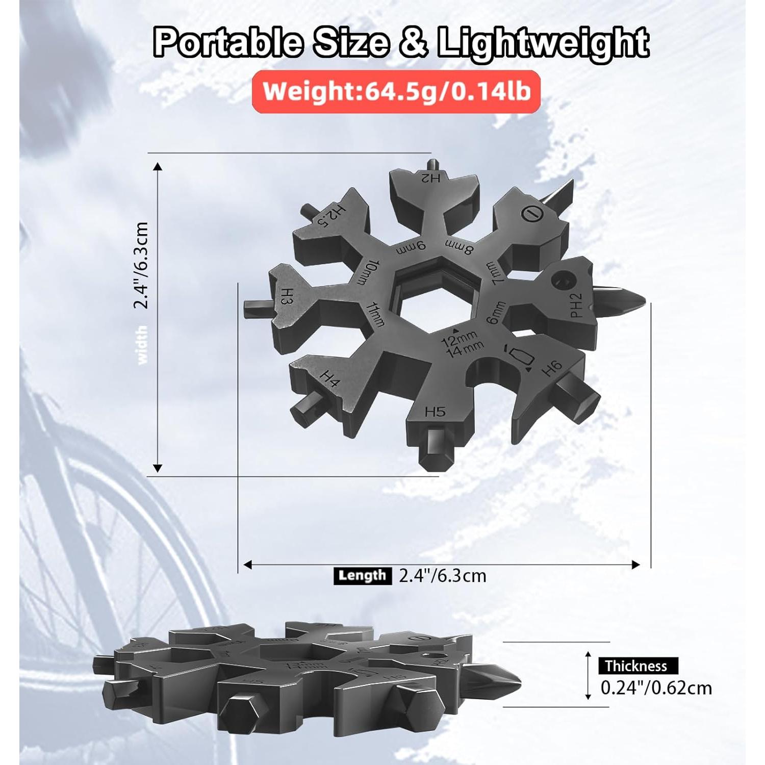 Herramienta Multi Nieve 18 en 1 Vickay - Acero Inoxidable Negro