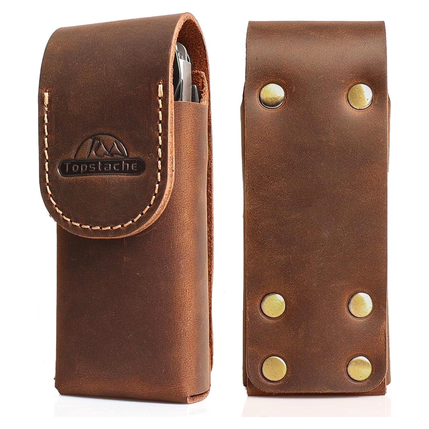 Funda de Multiherramienta de Cuero Topstache - Negro - Mediana