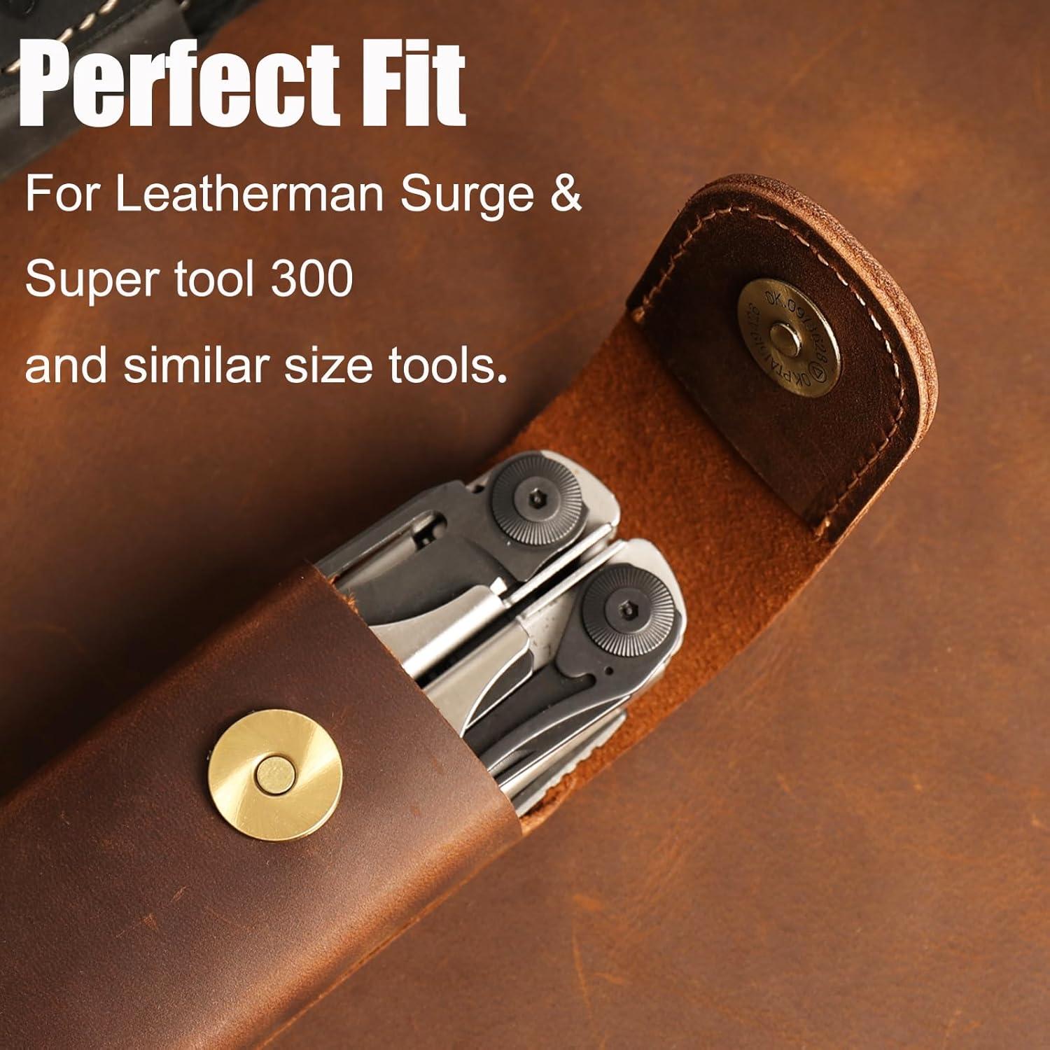 Funda de Multiherramienta de Cuero Topstache - Negro - Mediana