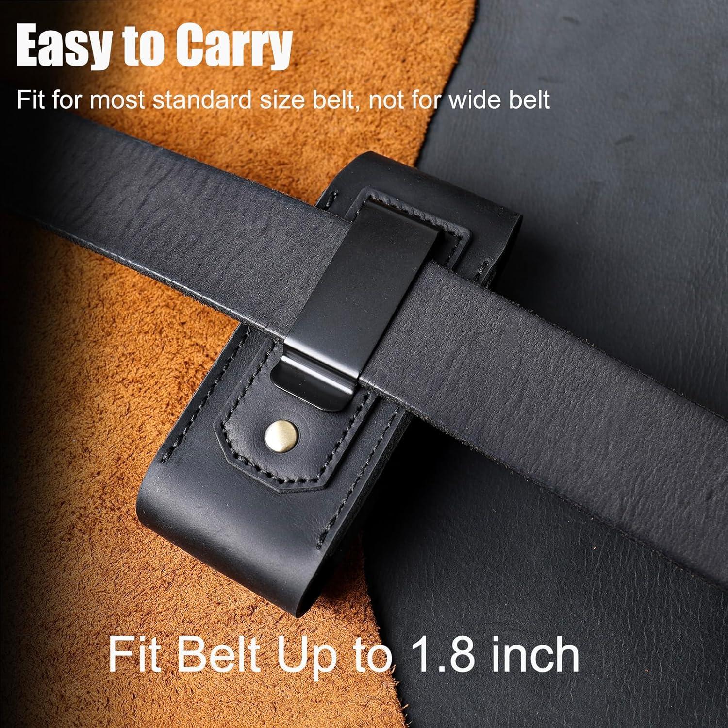 Funda de Cuero para Multiherramienta TALLYWAVE, Negro, 12.06x4.32cm