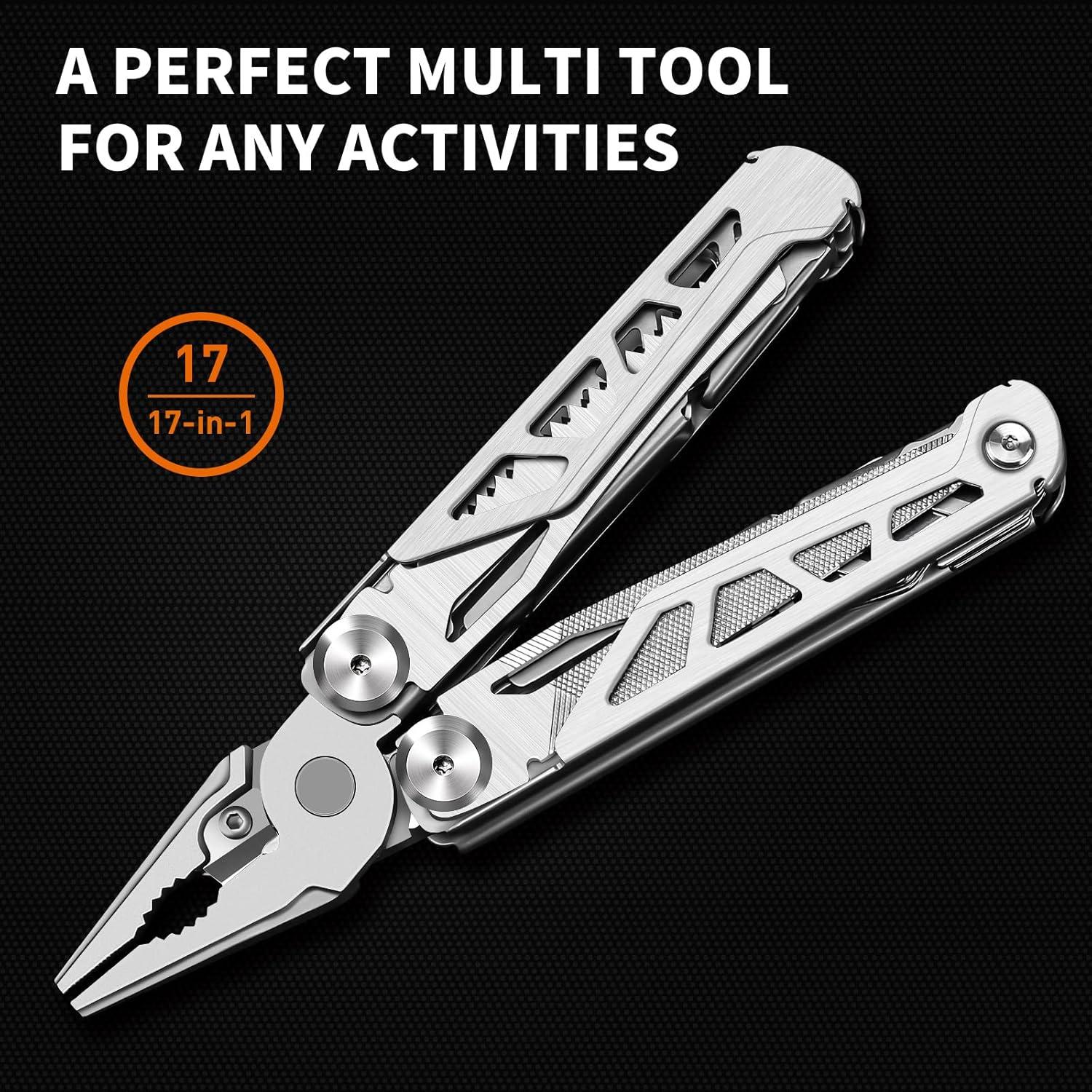 Multiherramienta NODUOBIIO 17 en 1 Acero Inoxidable para Camping