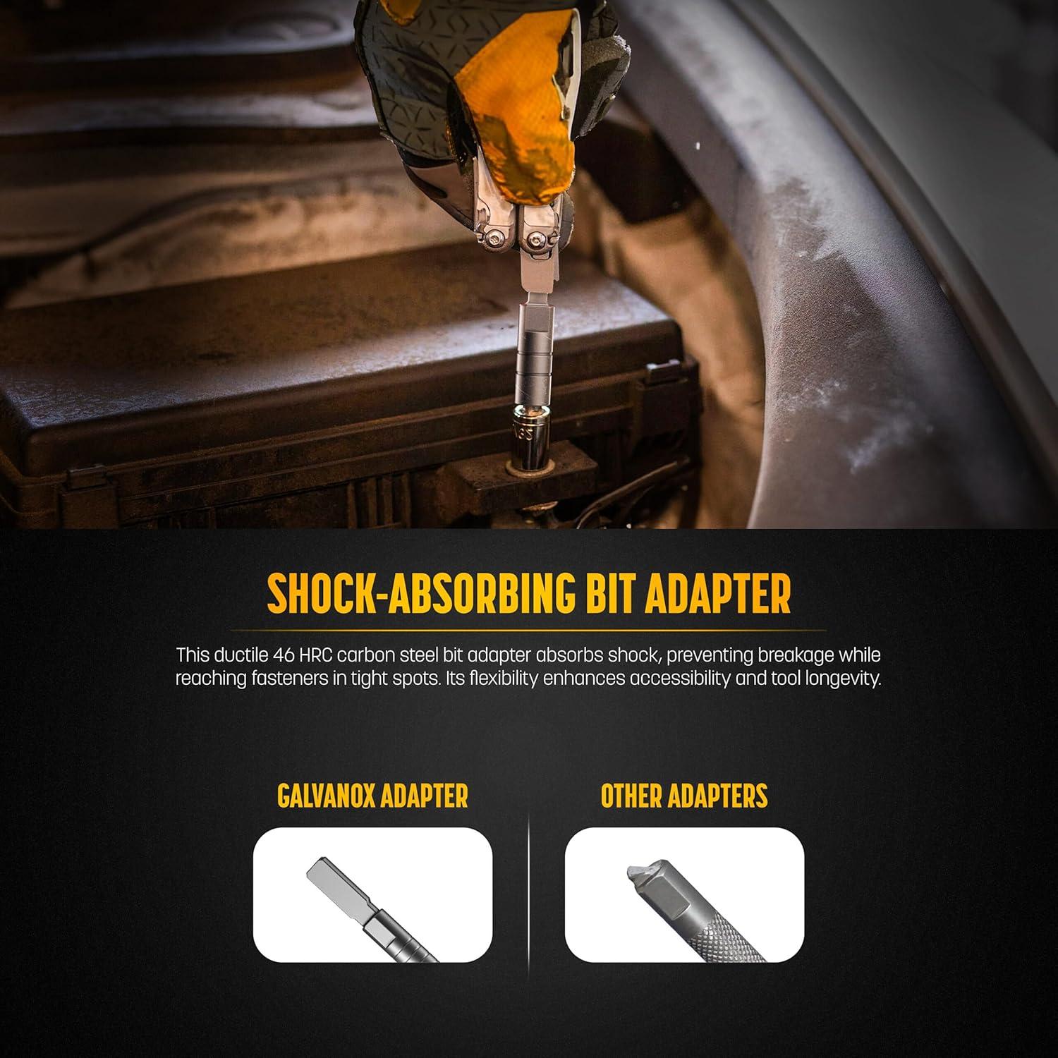 Extensor de Bits y Adaptador Hexagonal Galvanox 2 Piezas