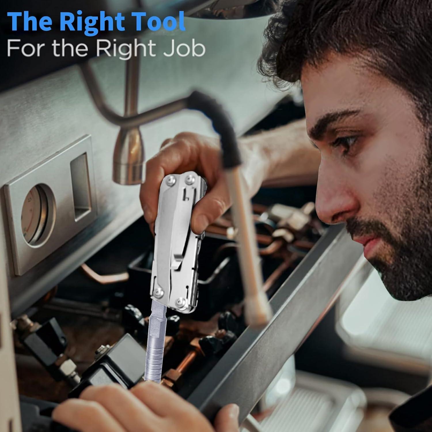 Extensor de Bits Plata JEINAPA para Multiherramientas Leatherman