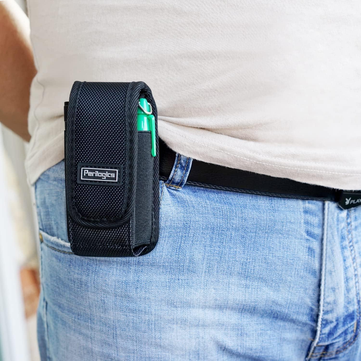 Magnetic Tool Sheath for Leatherman – Nylon Belt Pouch Fits Wave Plus, Wingman, Charge, Surge, Super Tool 300, Signal, Free P2 & P4 (4–4.5 in) - Camo