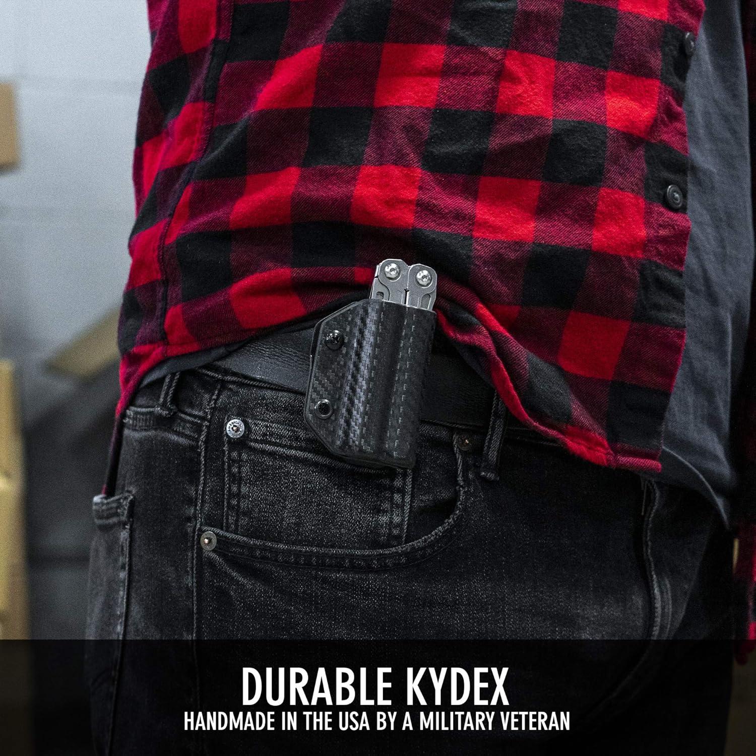 Funda Kydex Clip & Carry para Leatherman Wingman - Rojo