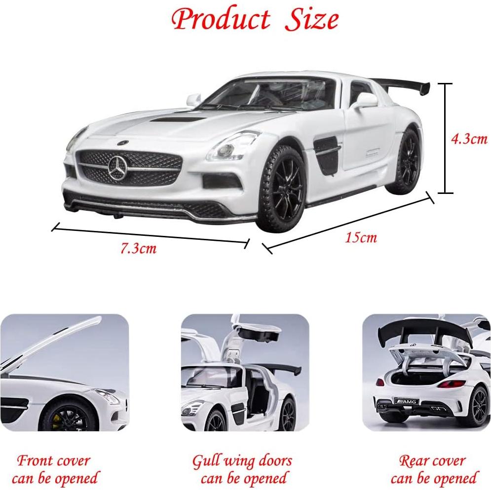 Coche de Juguete SLS AMG Blanco 1:32 con Luz y Sonido