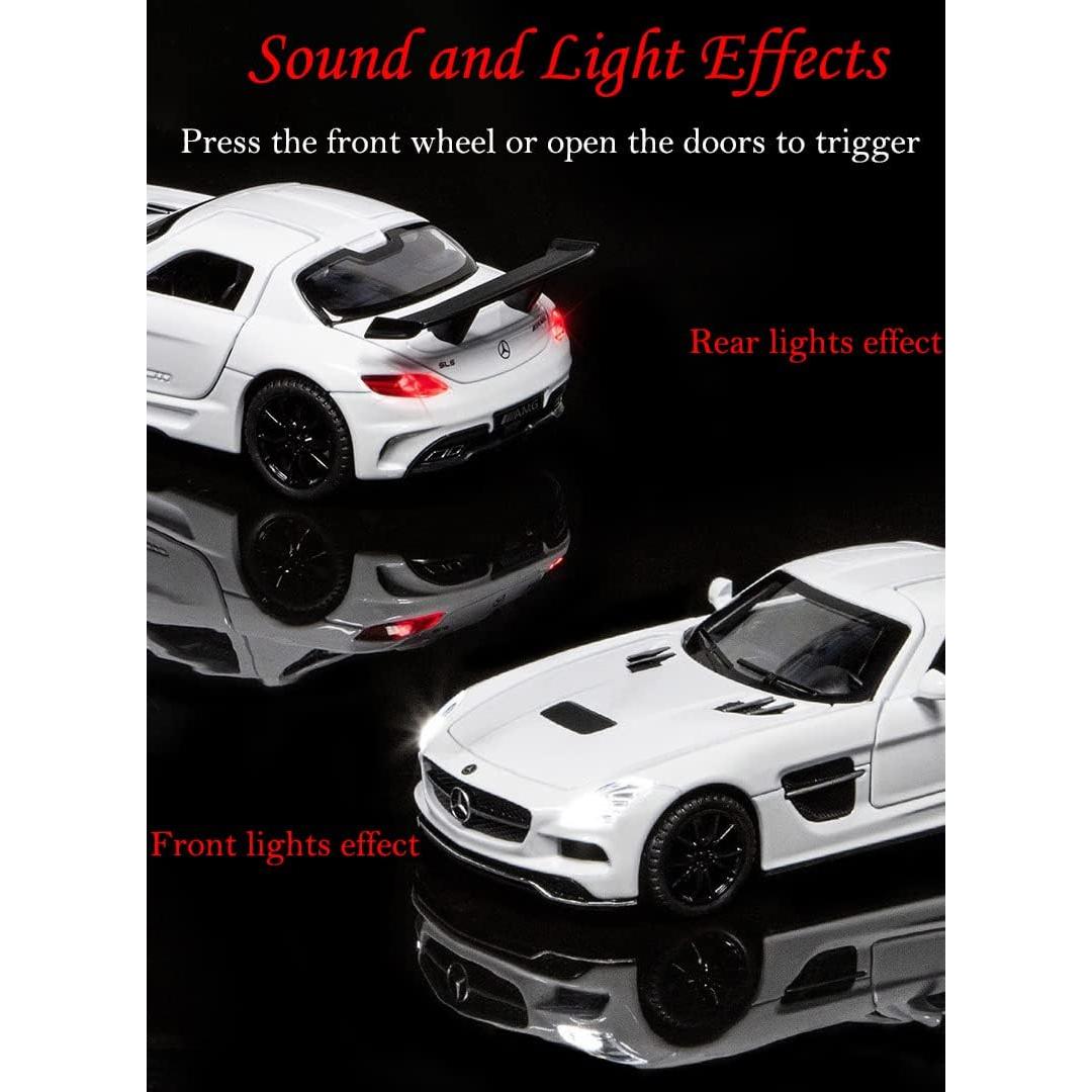 Coche de Juguete SLS AMG Blanco 1:32 con Luz y Sonido