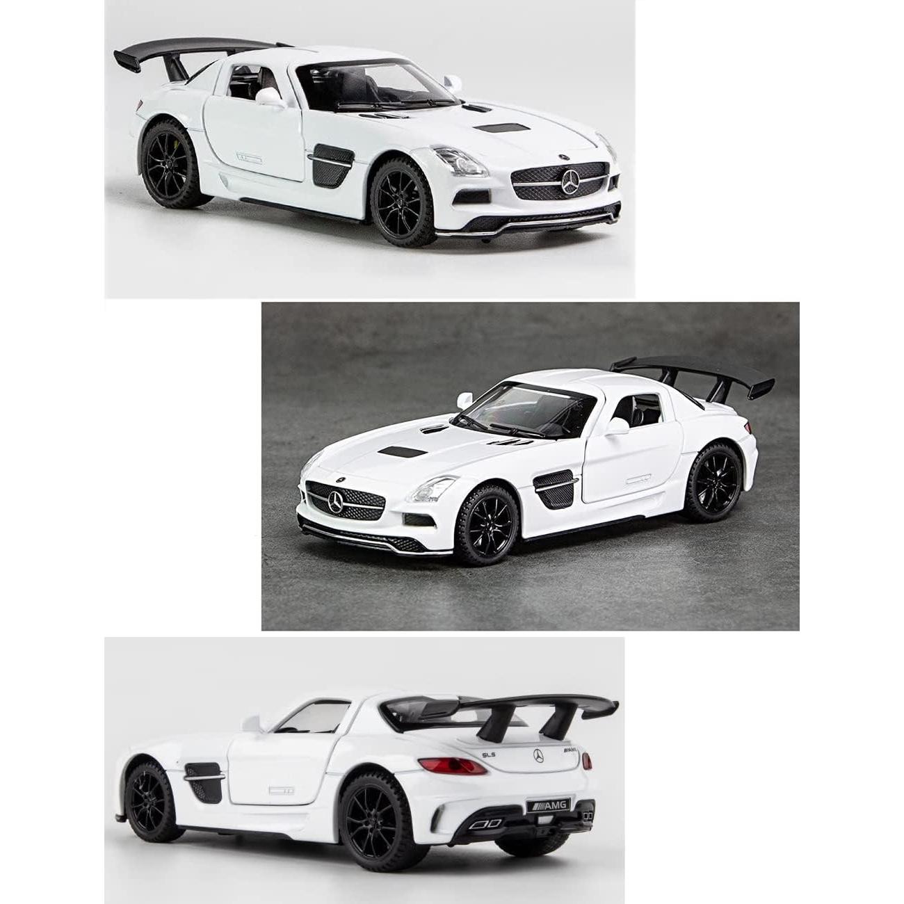 Coche de Juguete SLS AMG Blanco 1:32 con Luz y Sonido