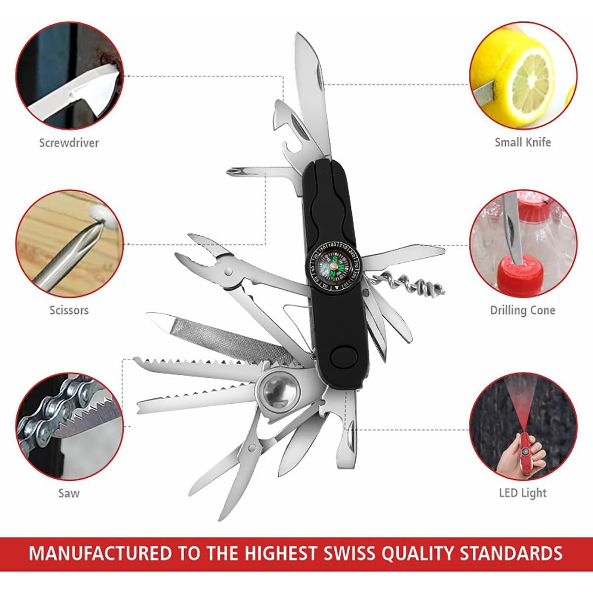 Cuchillo Suizo Multi Herramienta Swiss Eagle Core 30 Funciones