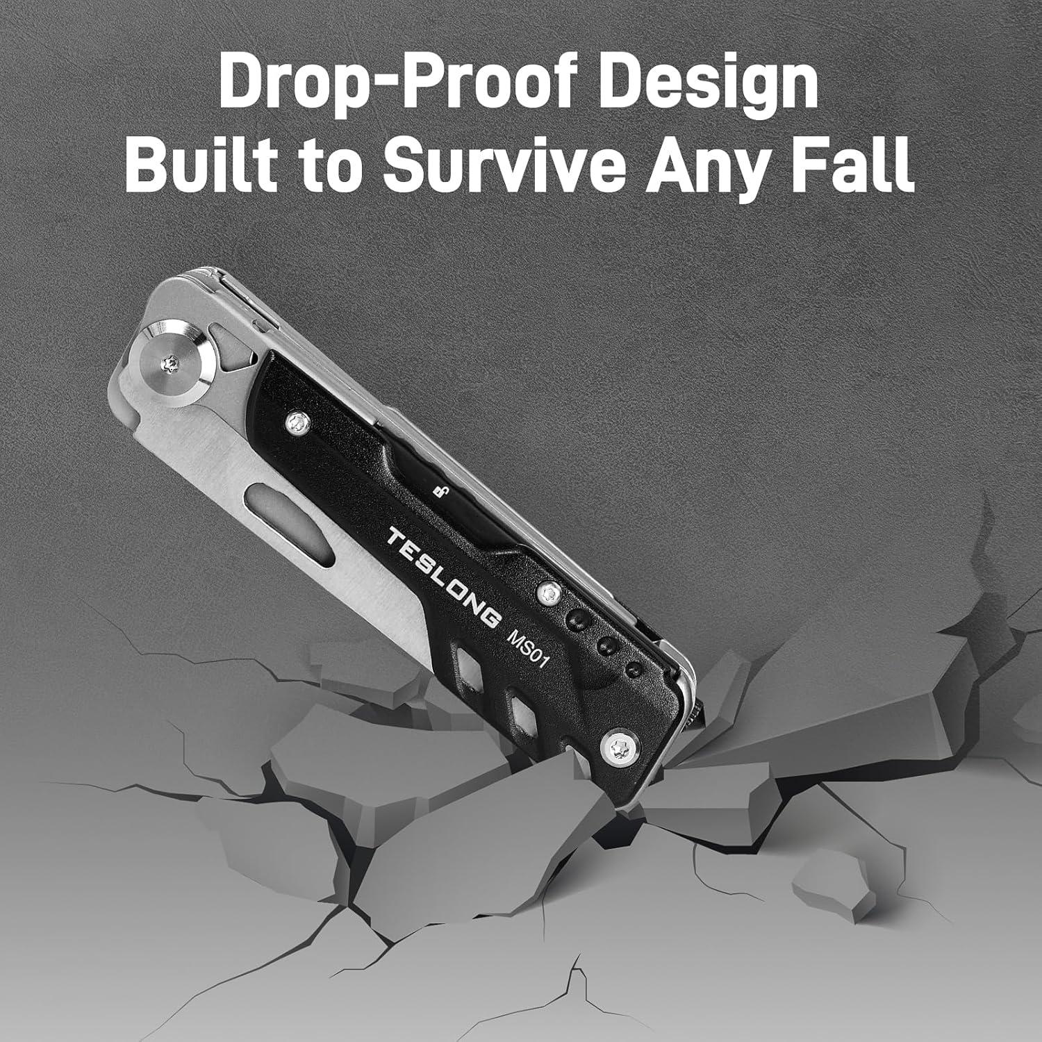 Multiherramienta 5 en 1 Teslong MS01 Cuchillo Tijeras Acero Inoxidable