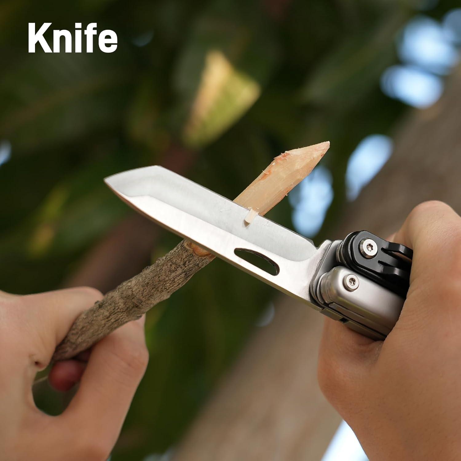 Multiherramienta 5 en 1 Teslong MS01 Cuchillo Tijeras Acero Inoxidable