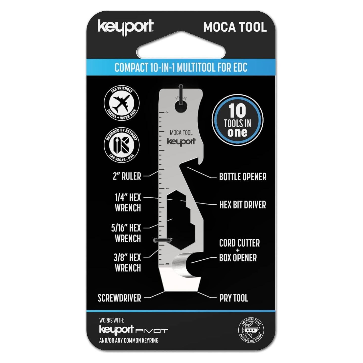 Keyport MOCA 10-en-1 Multiherramienta de Llavero Acero Inoxidable