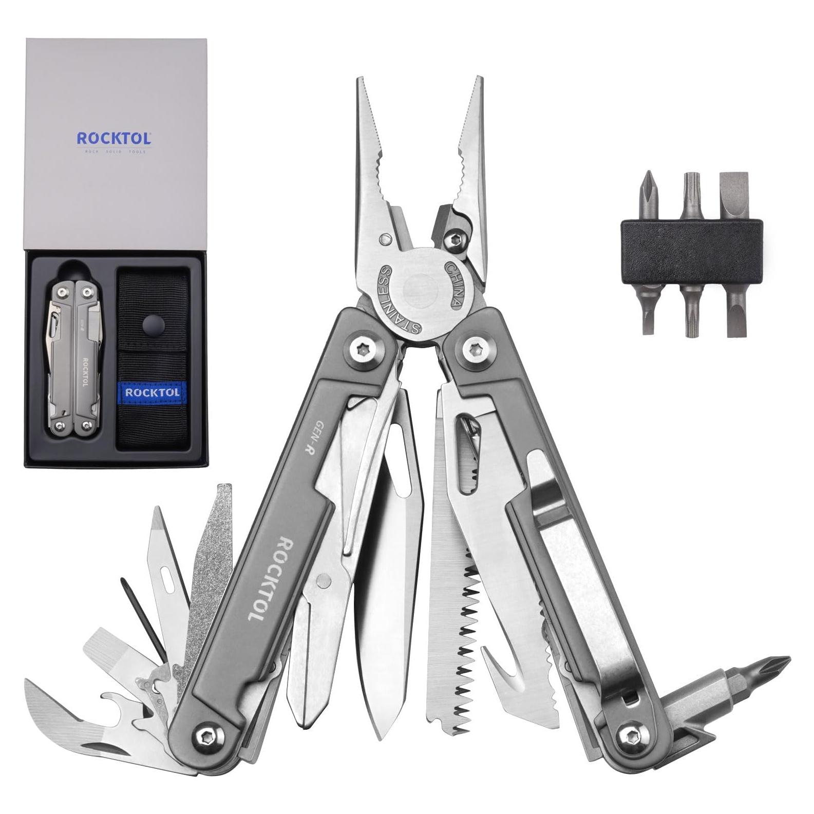 Multiherramienta 27-en-1 Rocktol Gen-R con Hoja VG10 y Titanio