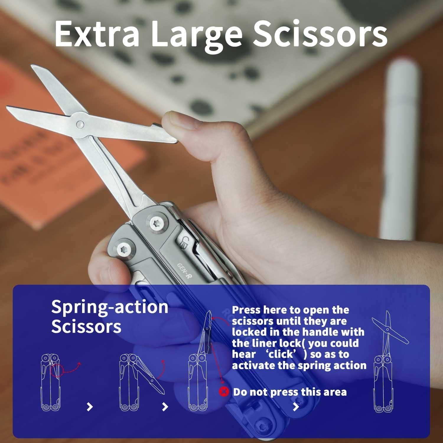 Multiherramienta 27-en-1 Rocktol Gen-R con Hoja VG10 y Titanio