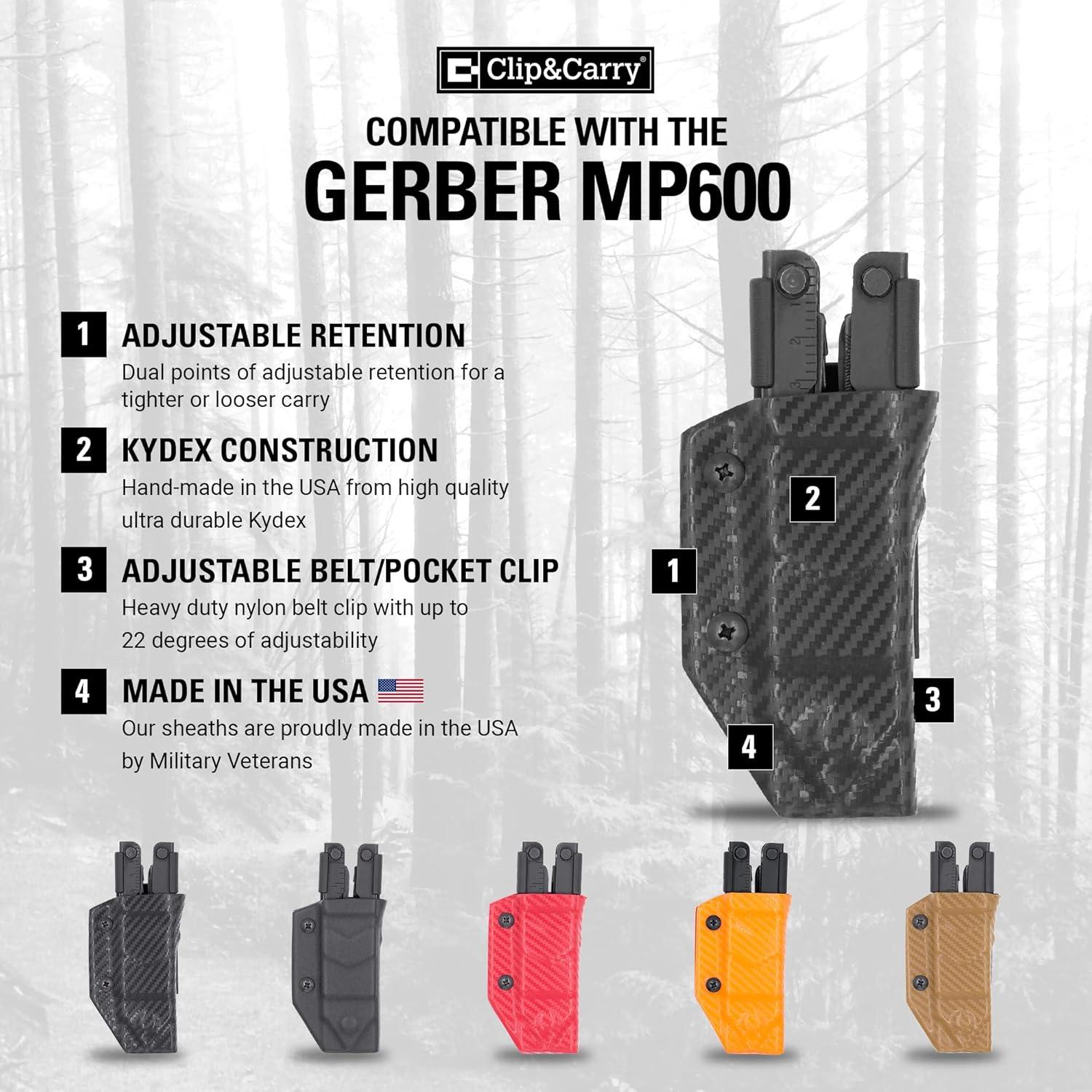 Funda Kydex Clip & Carry para Multiherramienta Gerber MP600