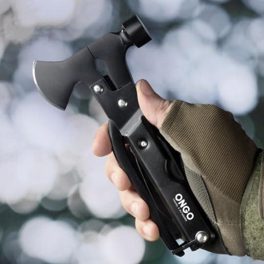 Multi-Herramienta Hacha y Martillo OnGo 20cm Plegable Negra