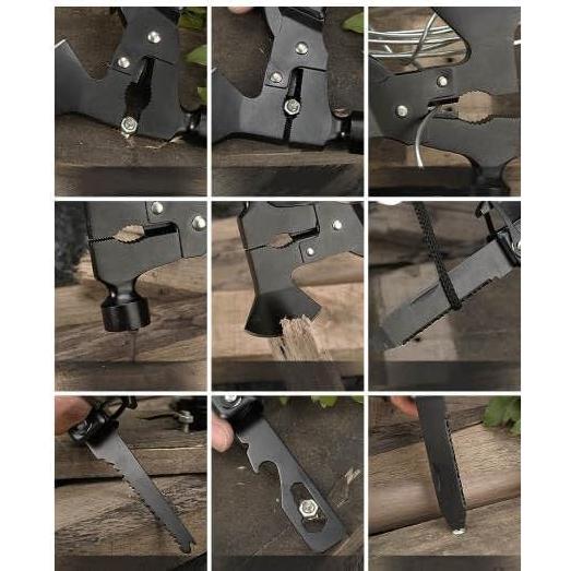 Multi-Herramienta Hacha y Martillo OnGo 20cm Plegable Negra