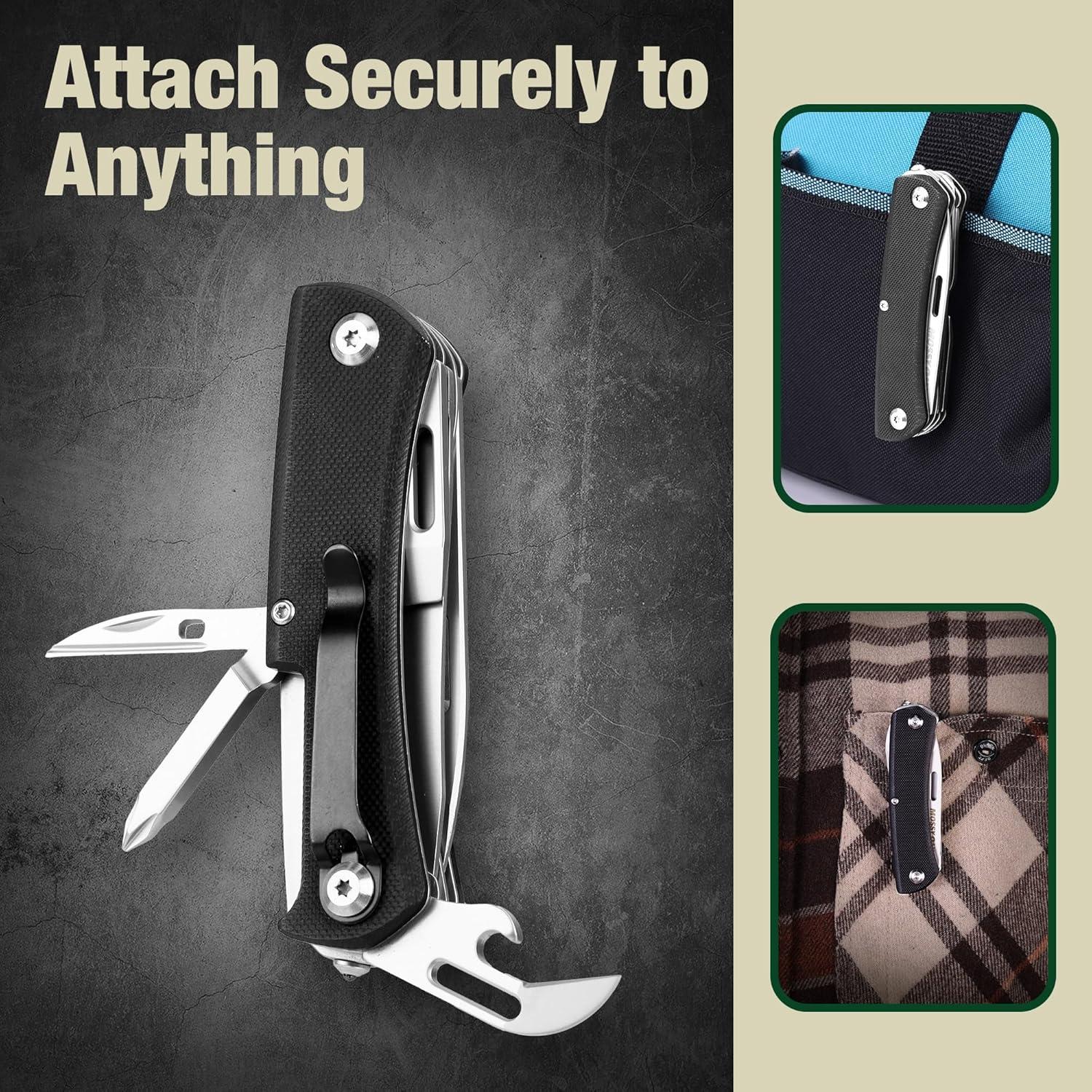 Cuchillo de bolsillo multitool MOSSY OAK 10-en-1 acero inoxidable