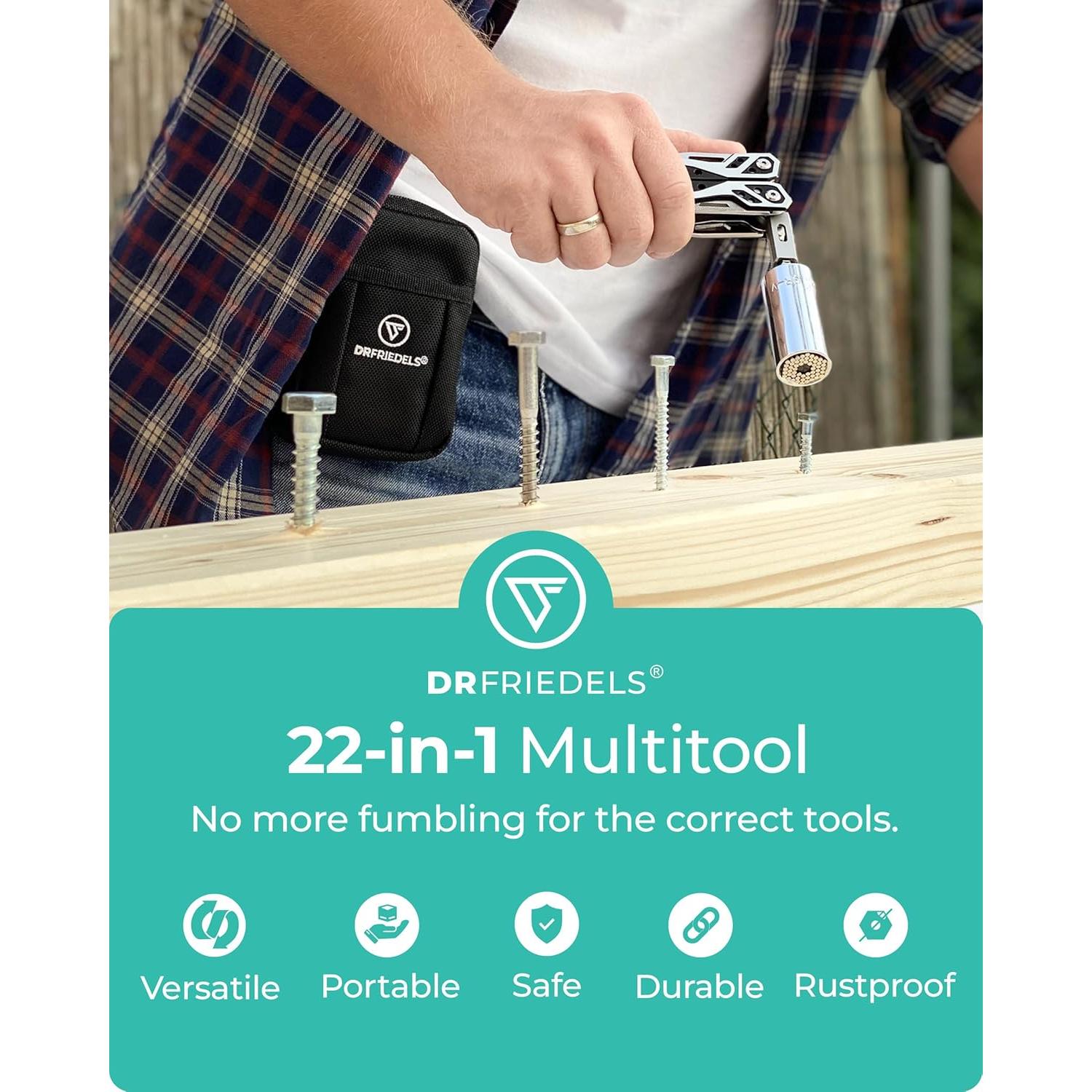 Herramienta Multiuso 22 en 1 DrFriedels - Acero Inoxidable