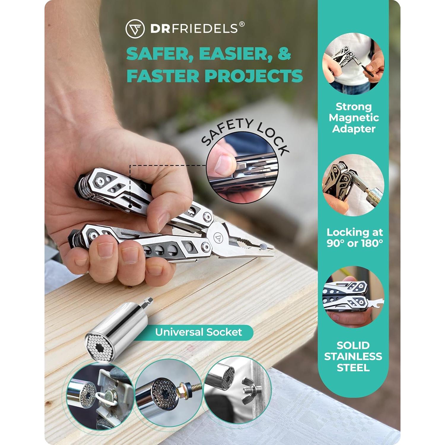 Herramienta Multiuso 22 en 1 DrFriedels - Acero Inoxidable